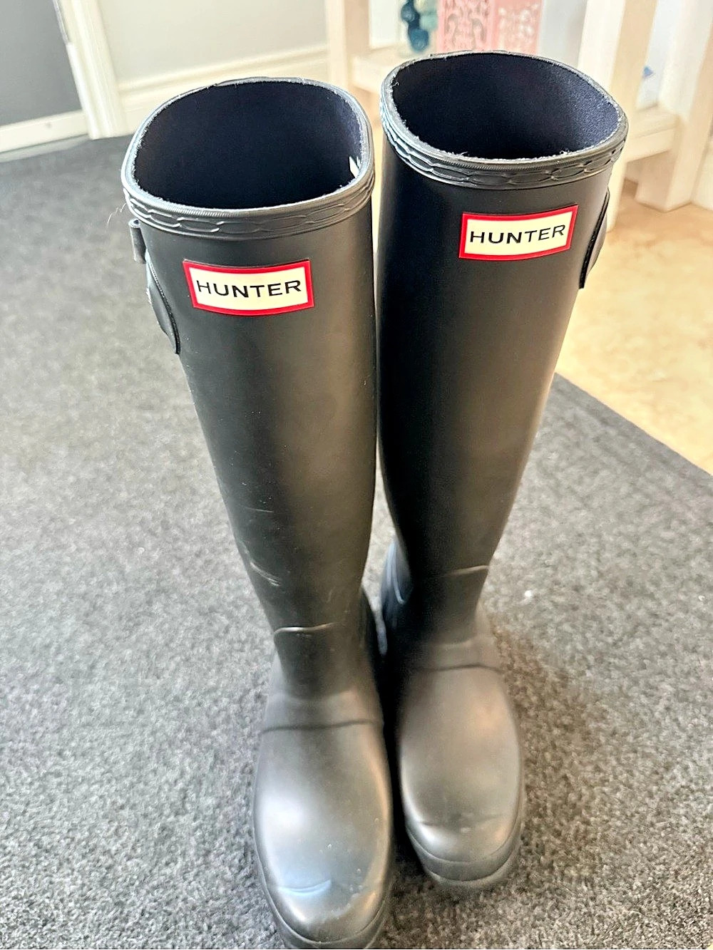 Hunter Original Tall Rain Boots Black US 8
